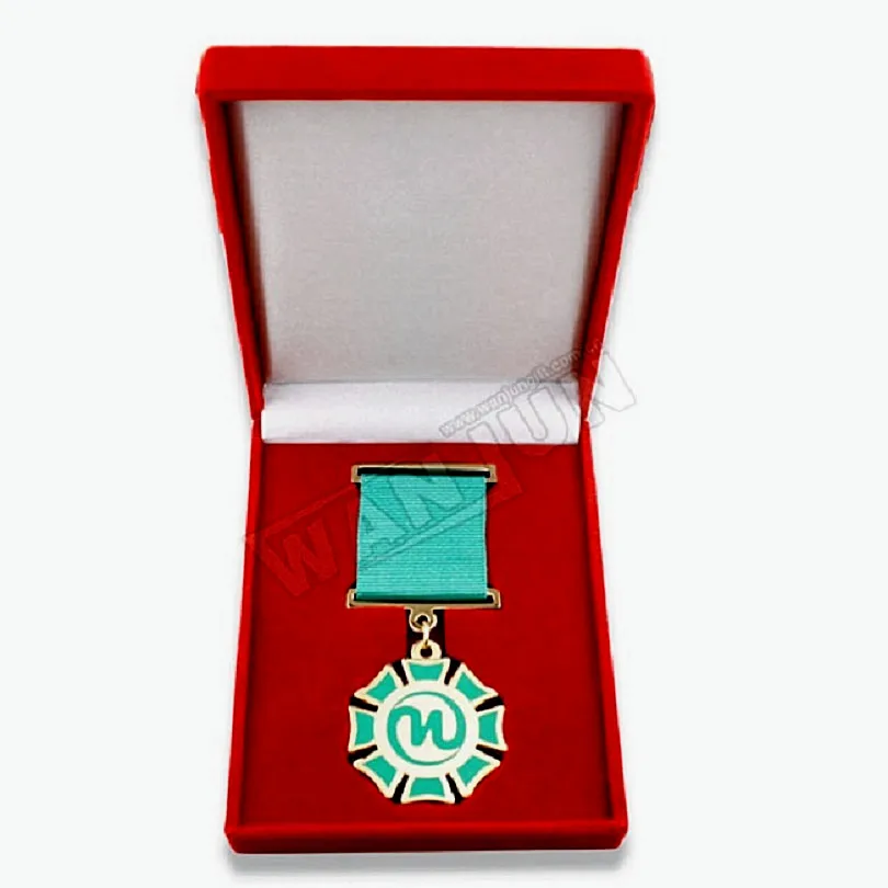 custom cheap award medal and ribbon display box