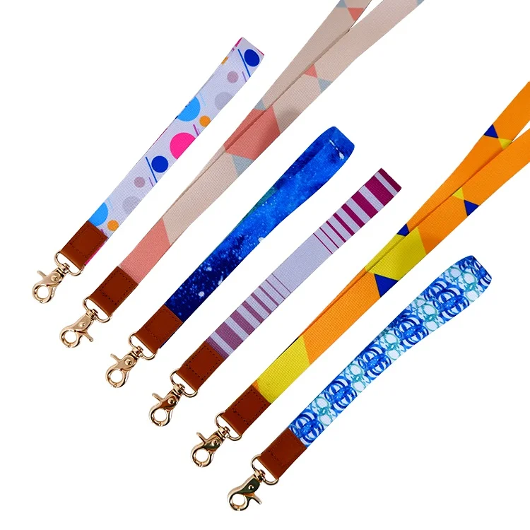 Custom Metal Hook nylon Lanyard Neck pattern Sling Holders Neck Strap Polyester Key chain Lanyard