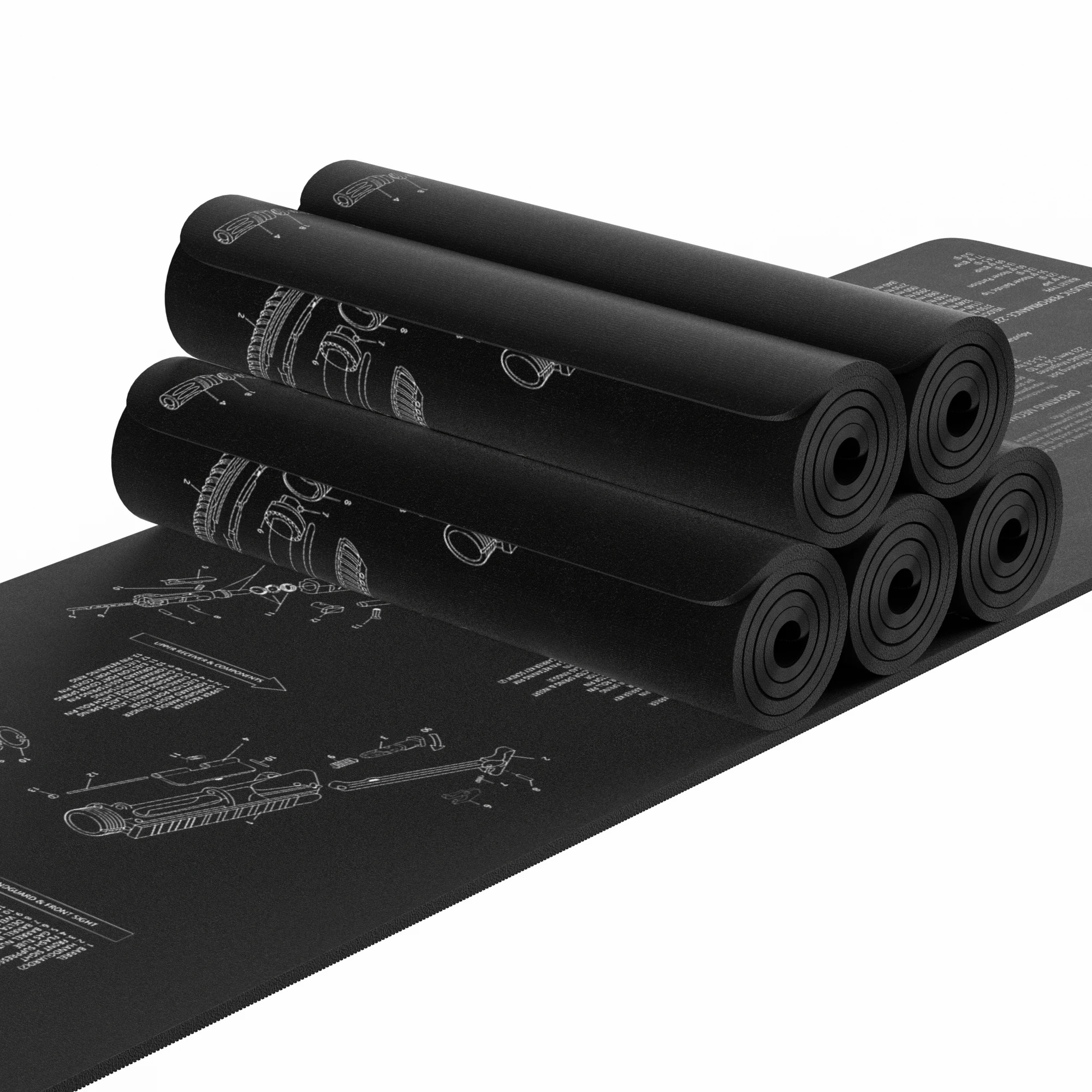 Коврик для чистки пистолета, нескользящий толстый резиновый материал с водонепроницаемым тканевым слоем для всех видов очистки коврика для мыши