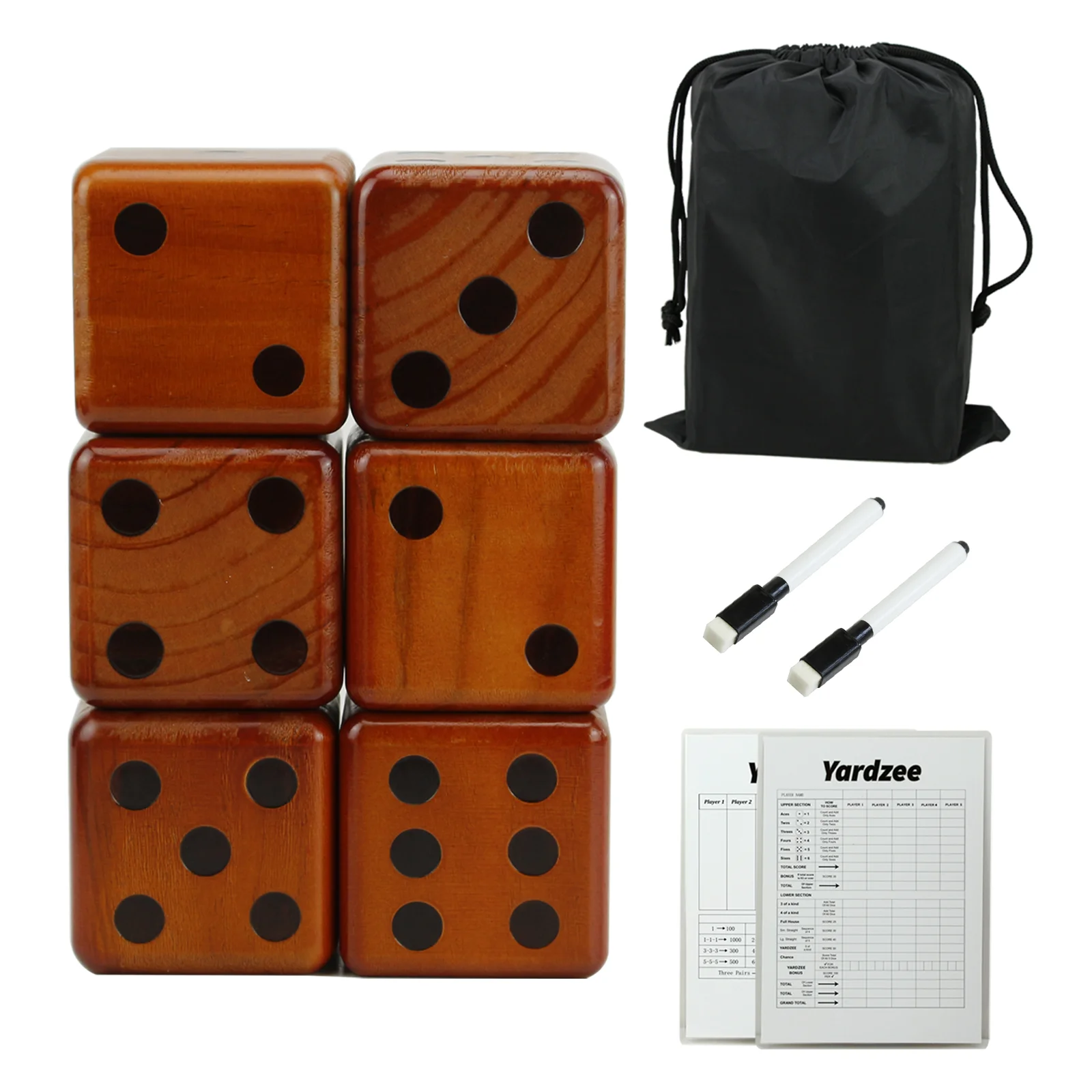 Custom Dice Outdoor Lawn And Backyard Toss/Throw Game Wooden Dice Set,Big Dice Games For Kids And Adults