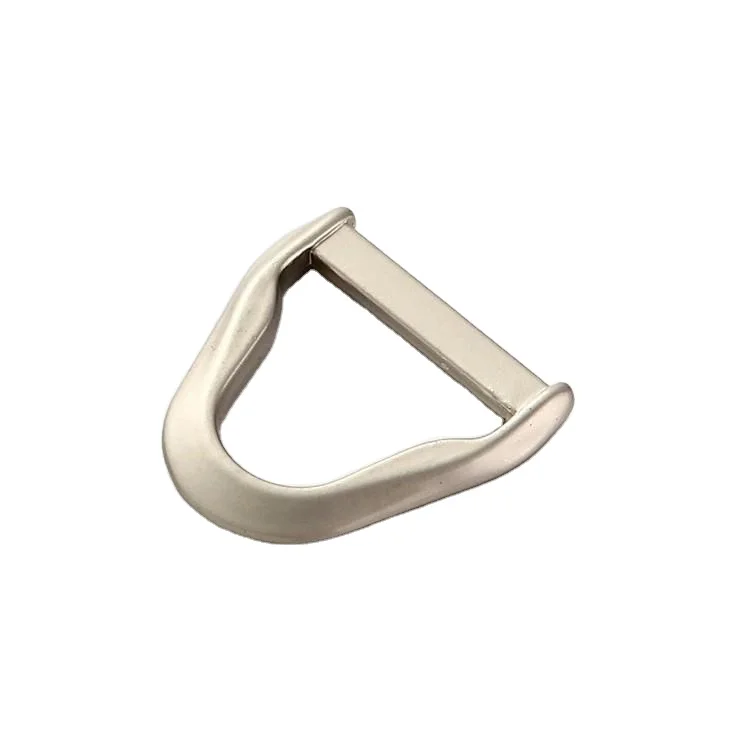 Clothing Accessories Factory Price Silver Hardware Zinc alloy metal d ring buckle pet traction adjustment buckle