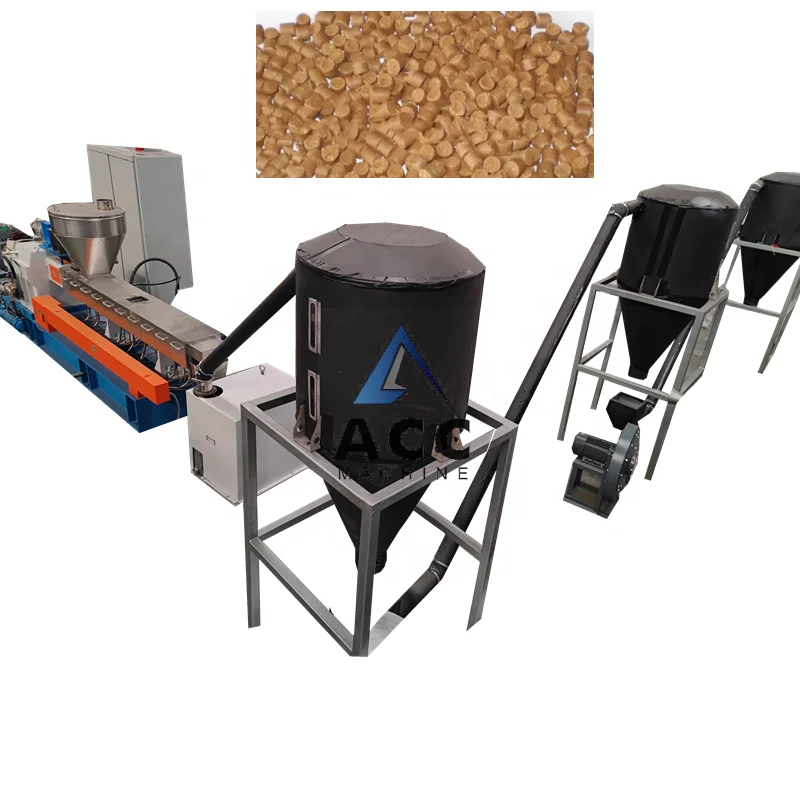 Parallel Double Screw wood plastic Granules Pelletizer Line /WPC Granules Making Machine