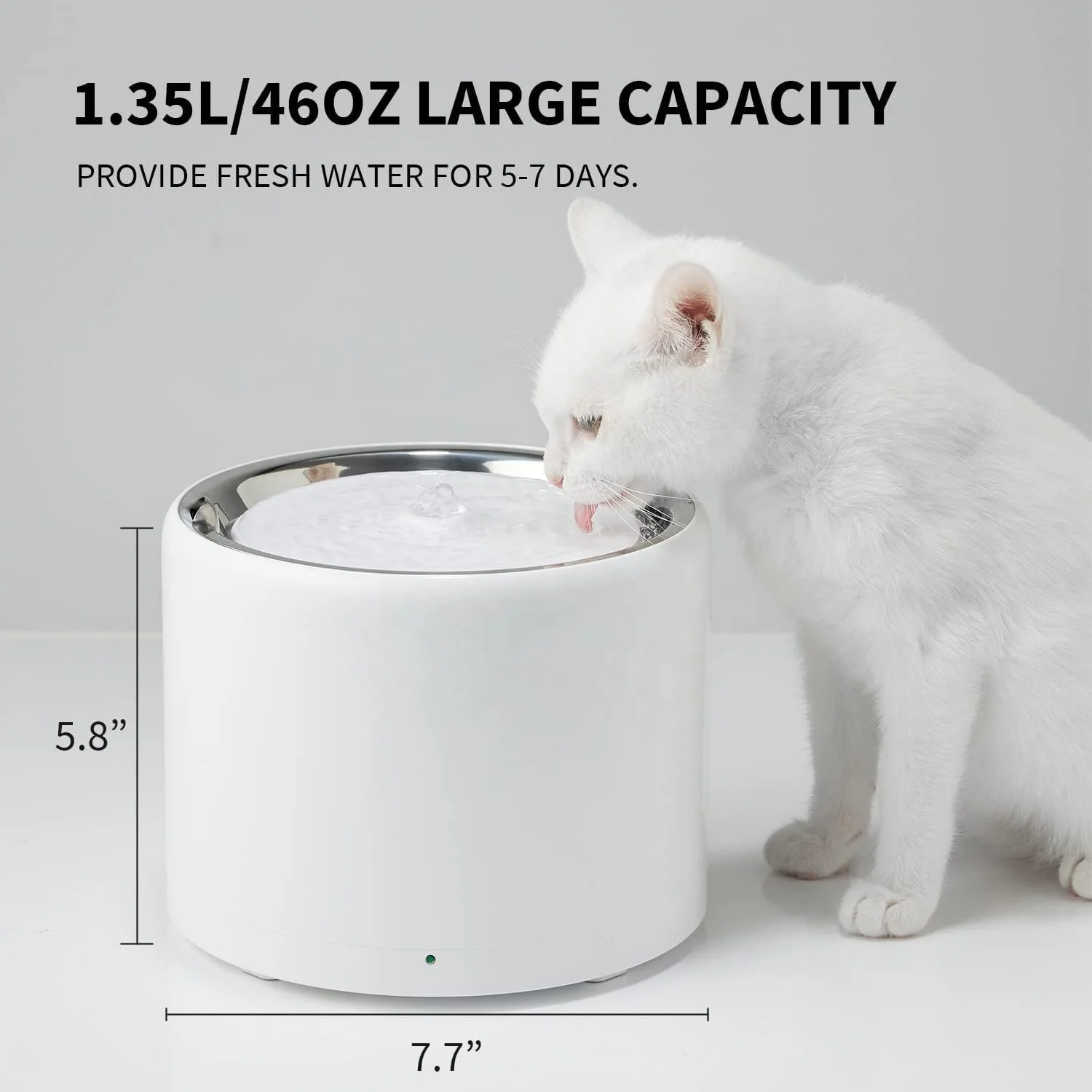 USMILEPET Factory Direct Stainless Steel Cat Water Fountain Ultra Quiet Wireless Pump Smart Pet Water Dispenser for Cats
