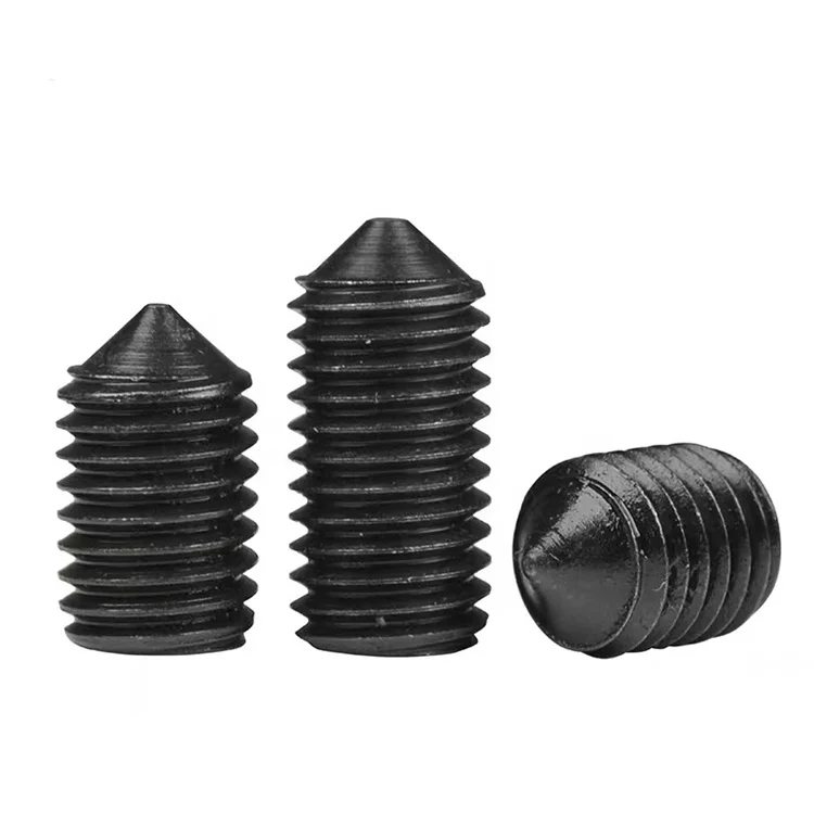 M2 M3 M4 M5 M6 M8 M10 M12 M14 M16 DIN914 Grade 12.9 Black Oxide Grub Screw Allen Socket Set Screws with Cone Point