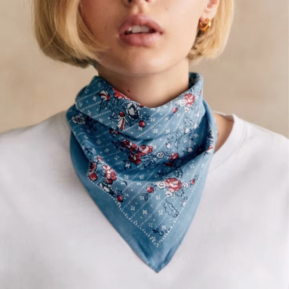 The Best Factory Vintage Scarf Ladies Hankies Cotton Handkerchief Custom Bandana Printing For Elegant