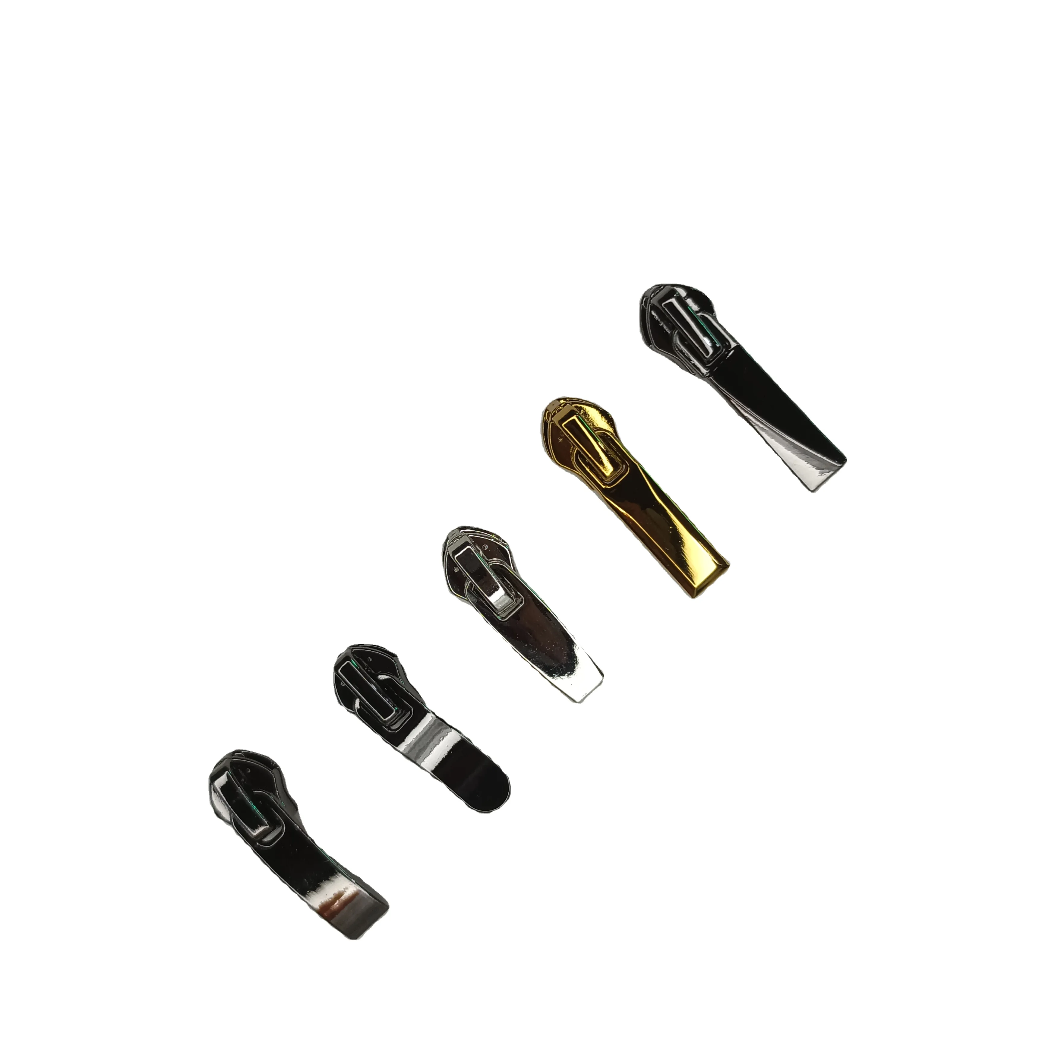 General electroplating wholesale zip Sliders pulls metal Zipper Pullers for Shoes Bags luggages clothing