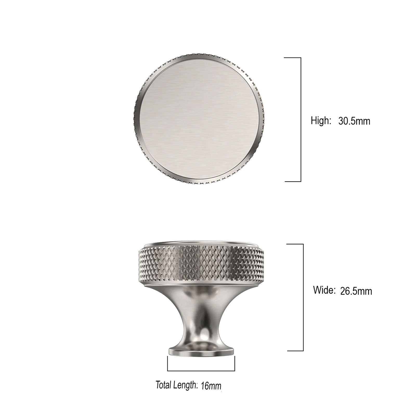 Knurled Round Aluminum Cabinet Knobs New Arrival T Bar Pull Knob 4494