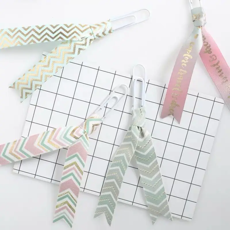 2020 letter pattern custom glitter double face satin ribbon for gift wrapping type