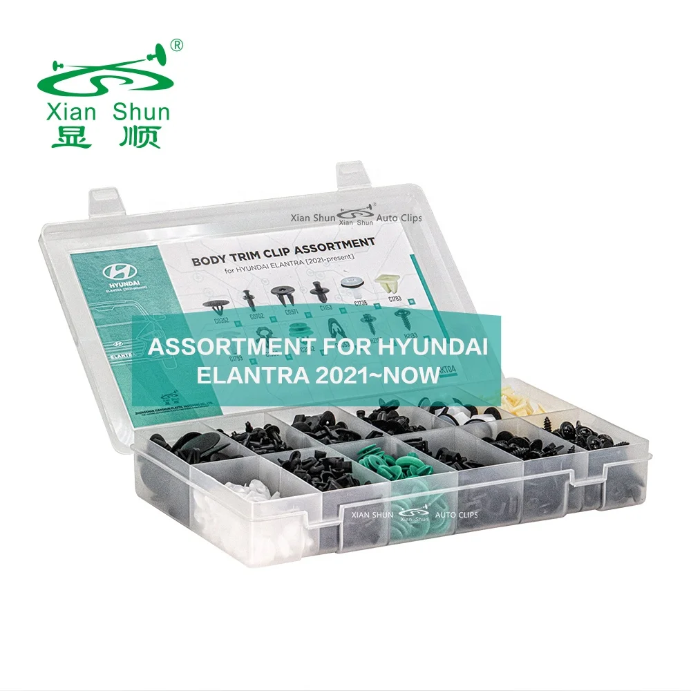 XianShun 700pcs Assortment Kits Auto Fastener Clips For Hyundai ELANTRA 2021~Present Universal Car Repair Assorted Kit