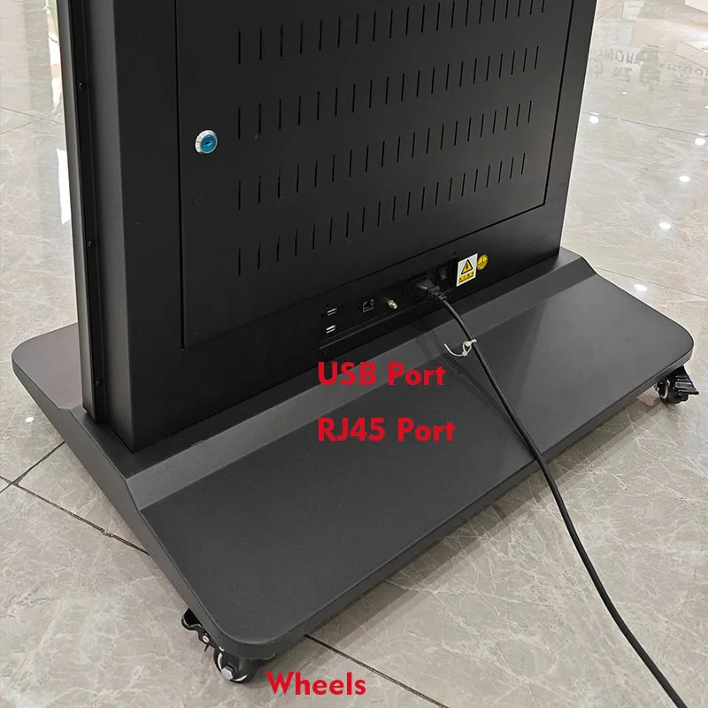 KINGONE 75 дюймов крытый полноэкранный цифровой вывеска Wifi 4G CMS Модернизированный отдельно стоящий ЖК-дисплей постер