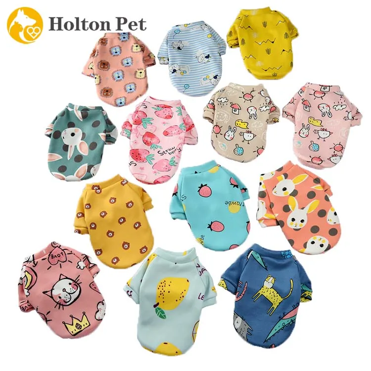 Luxury Designer Winter Warm Fleece Lined Small Big Pet Apparel Wholesale Manufacturer Custom Sweater Vest Cartoon Dog Clothes