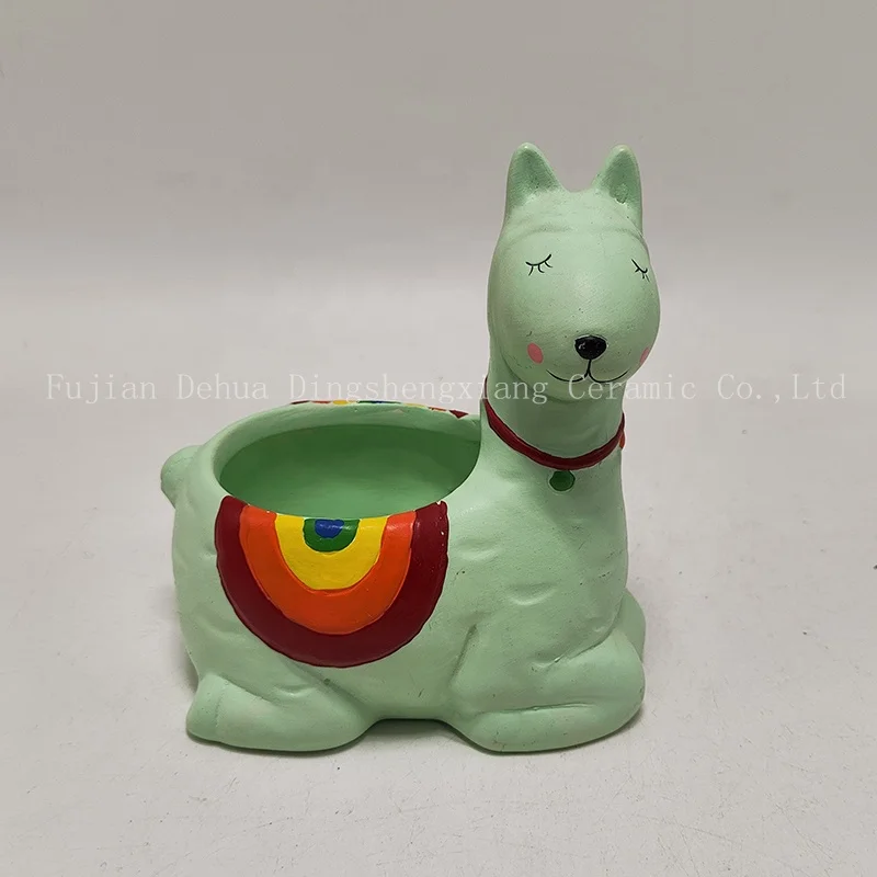 OEM Custom ceramic cute animal planters succulent pots frog shape flower pot