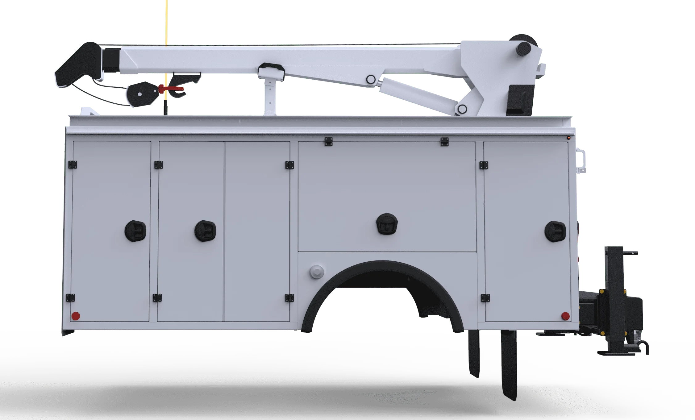 Fully Customized 11-foot Aluminum Service Truck Mechanic Body RV Canopy With Split Profile Crane For Hot Sale