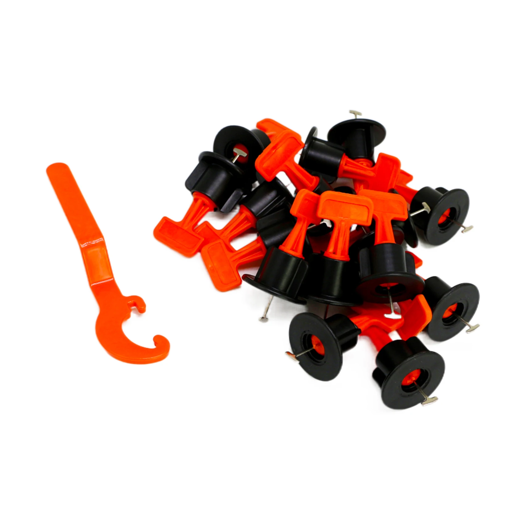 SUGETOOLS 50pcs Tile Spacers Durable Tile Levelling Systems Clips Reusable Tile Leveling System