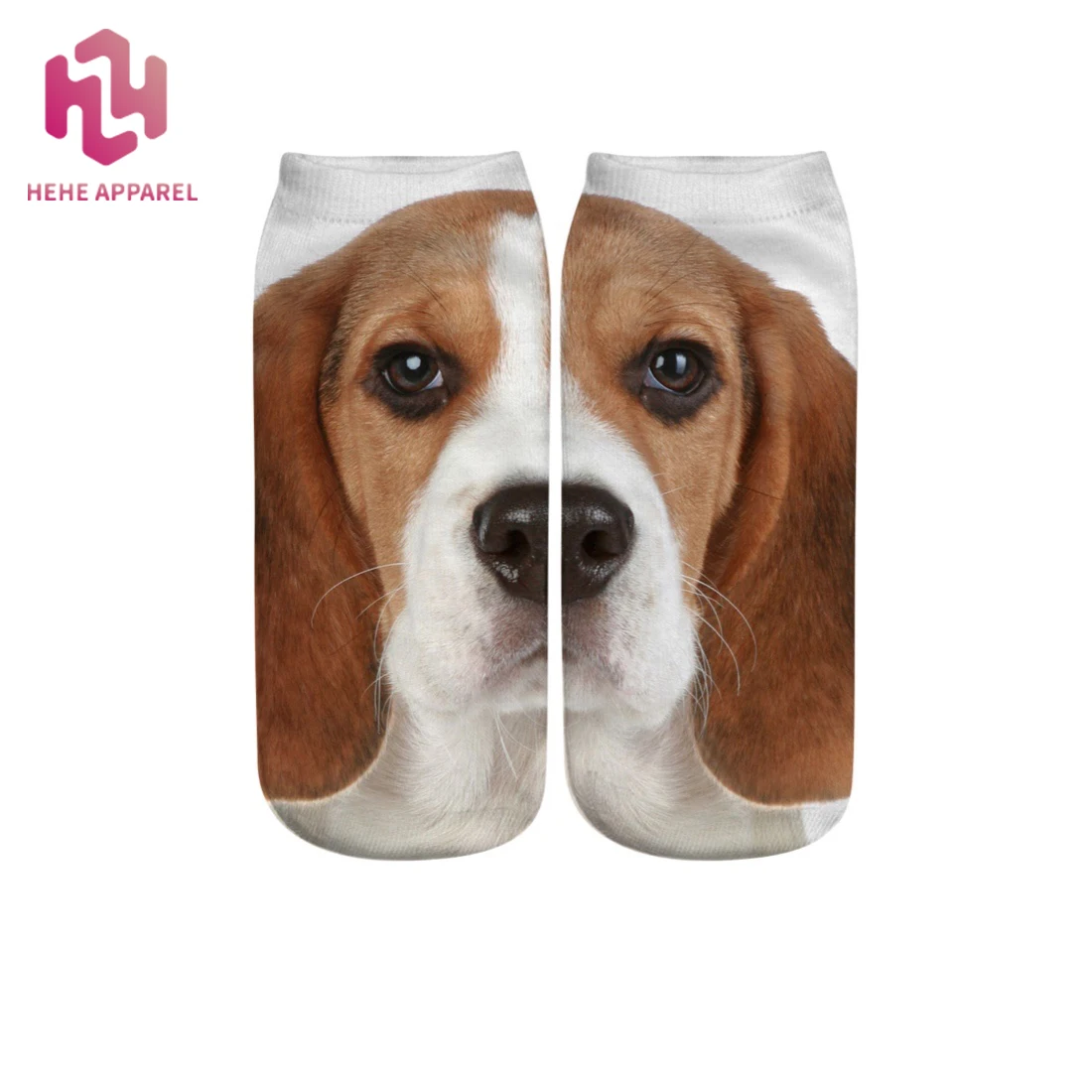 Женские короткие носки с 3D-принтом кошек, носки-лодочки с принтом