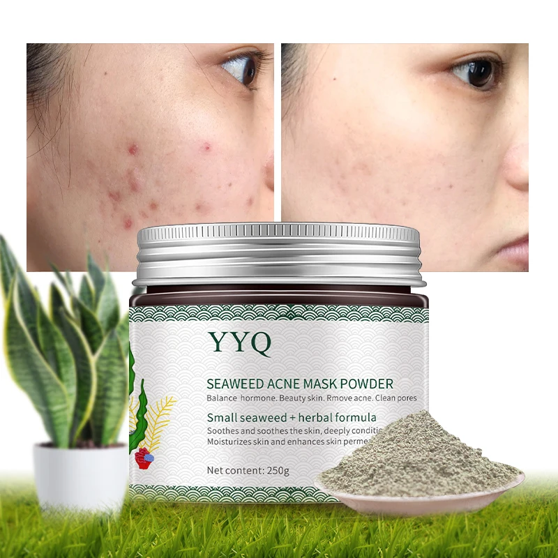 
OEM/ODM custom acne treatment remove ance seaweed powder seaweed facial powder moisture mask acne mask 