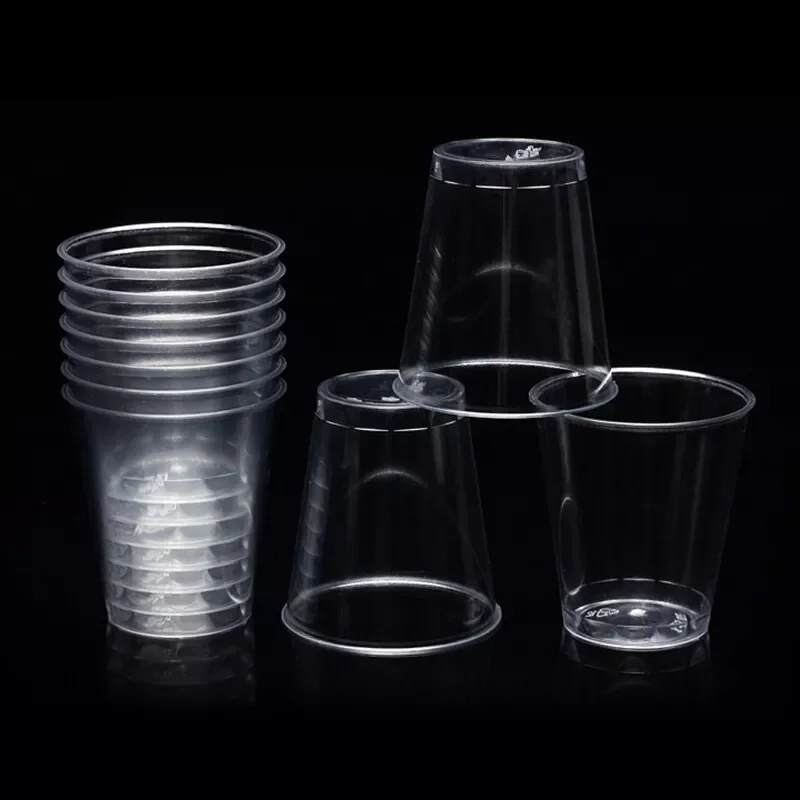 Mini Clear Plastic Disposable Party Shot Glasses 50ml PS Jelly Cups Plastic PP Mini Transparent Tasting Cup