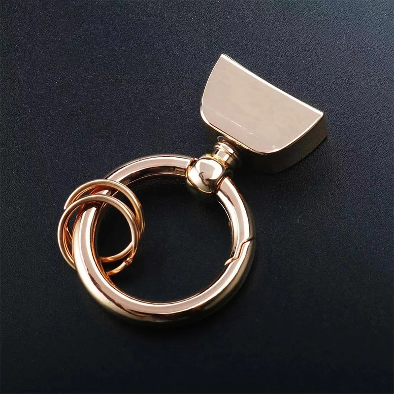 Zinc Alloy Electroplated Car Keychain Pendant Accessories Leather Keychain Hardware Wholesale Diy D Horseshoe Buckle