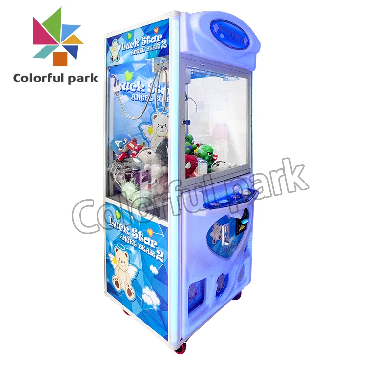  teddy bear vending arcade coin operated claw crane machine lucky star for