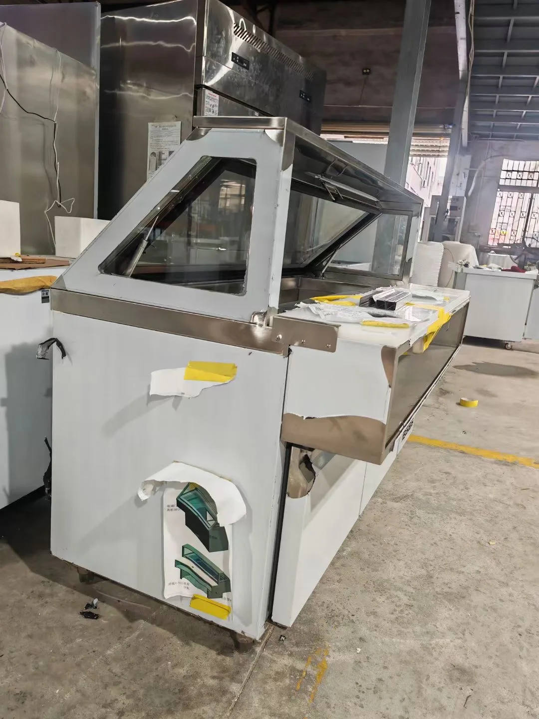 Kitchen cooler cabinet workbench pizza counter salad bar chiller freezer Refrigerator Salad Table Pizza Commercial Prep Fridge