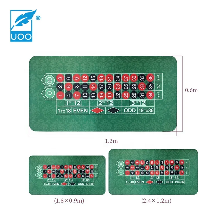 UOO Natural Rubber Durable Roulette Casino Table Layout Gaming Mat