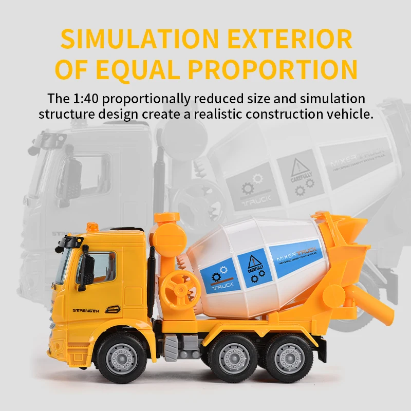 Plastic Construction Concrete Mixer Truck Toys Friction Engineering Vehicle Toy Models