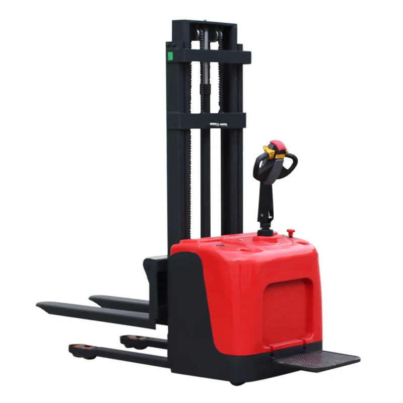 Fully electric hydraulic pallet stacker with big drive motor large power output brand controller excellent stacker for sale