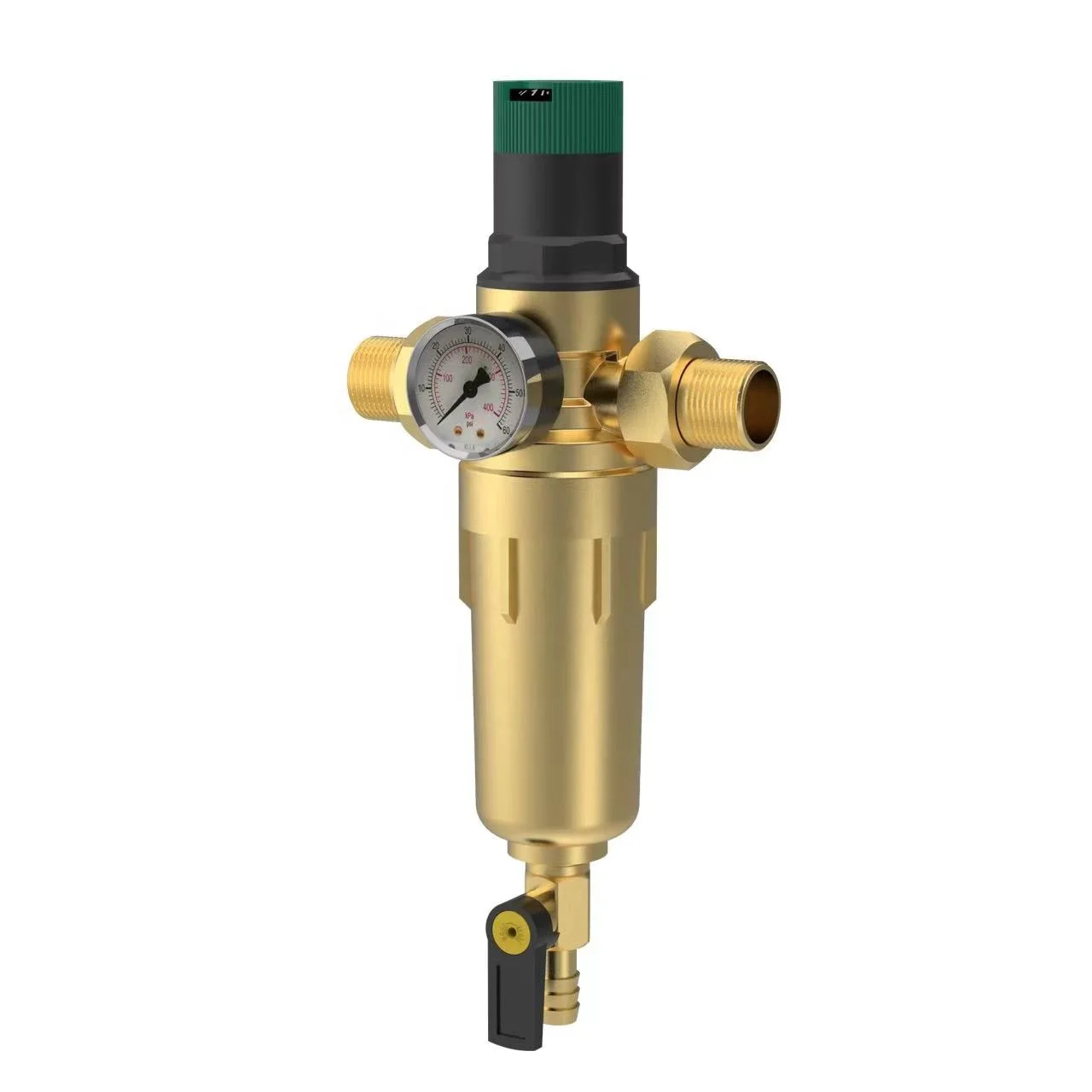 Whole house water purification system Brass sediment Pre-filter with Self cleaning home ro water filter water prefilter