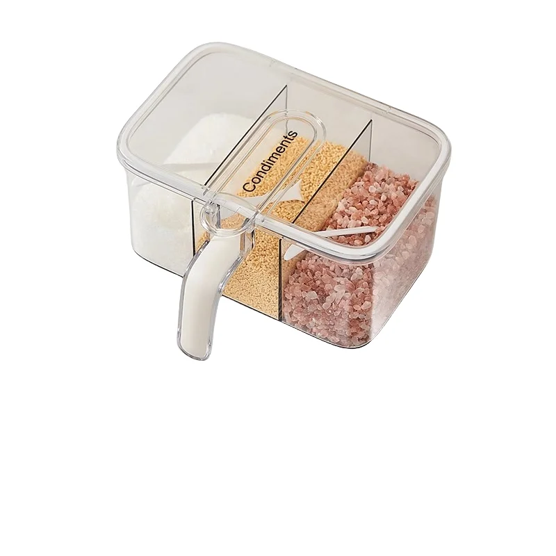 Spice box home kitchen seasoning jar combination set integrated multi-grid salt monosodium glutamate condiment storage box