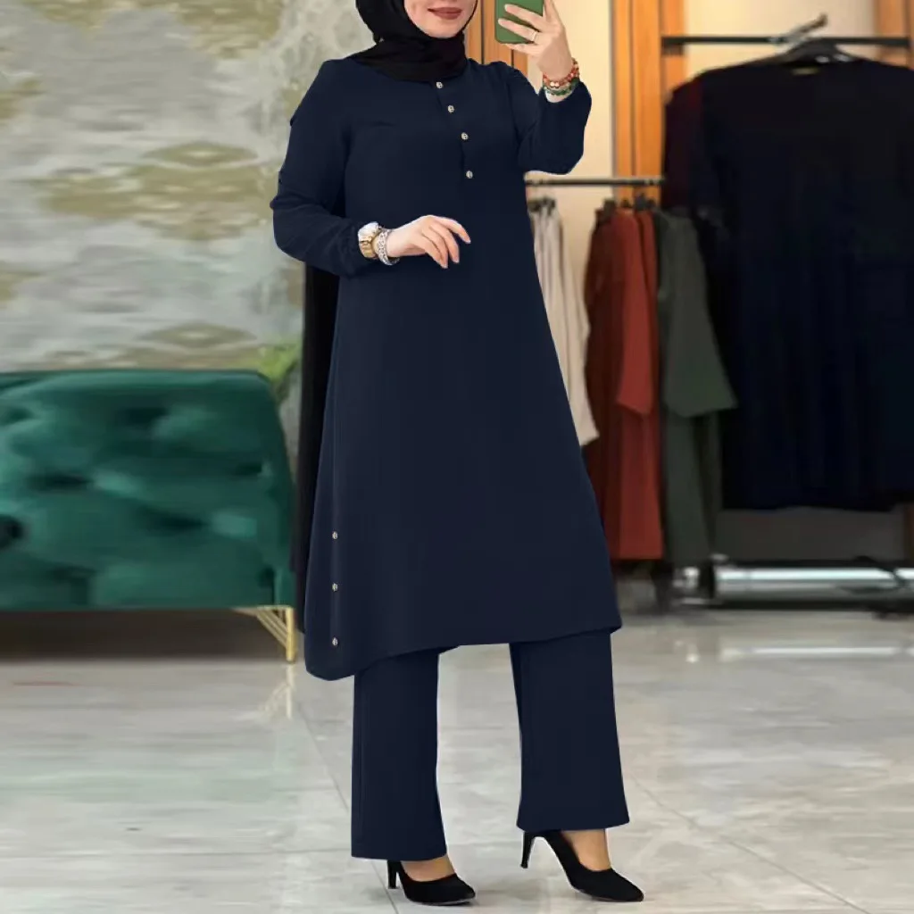 Wholesaler Eid Best Abaya Women Muslim Dress Turkey 2023 Two Piece Set Women Clothing Abaya Arabic Muslim