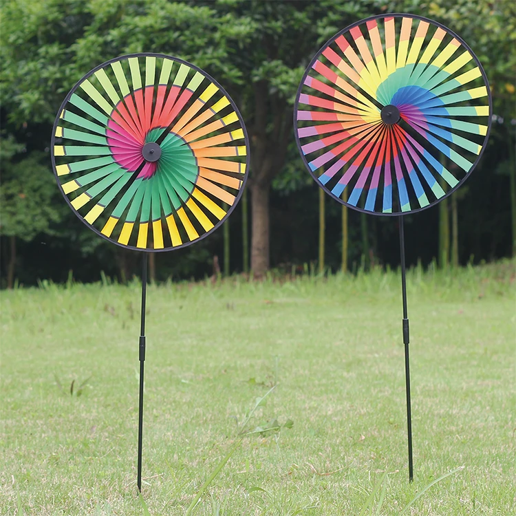 BAILING Kids Hand Held 80g Toys Pinwheel Garden Custom Rainbow Pinwheel Wind Spinner