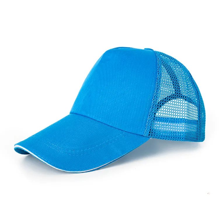 New Distressed Blank Style Custom 5 Panel Adjustable Sandwich Baseball Cap
