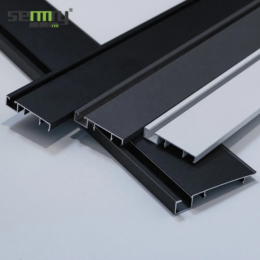 Hotel Customized Drop Shipping Free Sample Aluminium Powder Brushed Wood Grain Aluminum Baseboard LED Skirting