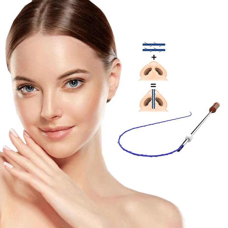 v lift blunt cannula nose lifting pdo thread /fios de pdo face lift nose /tighten pdo cog thread lifting for nose breast