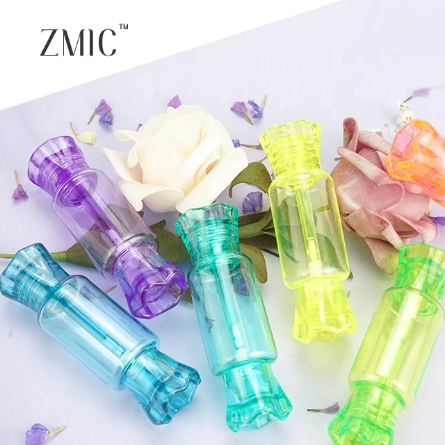Candy lip gloss tubes13ml empty container AS material colorful blue purple yellow pretty lipgloss tube candy packaging for kid