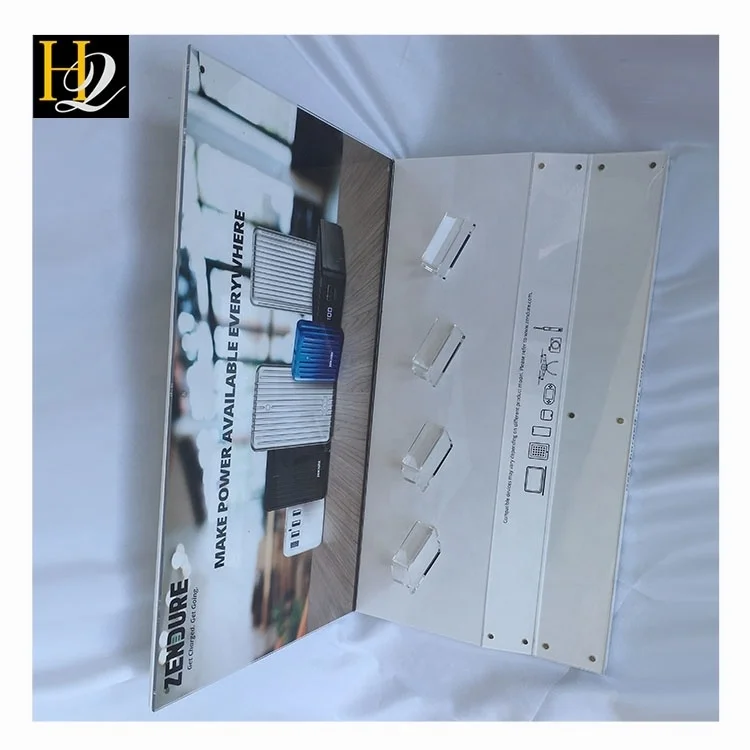 Acrylic mobile phone Adapters charges display portable power station display stand cell phone accessory display