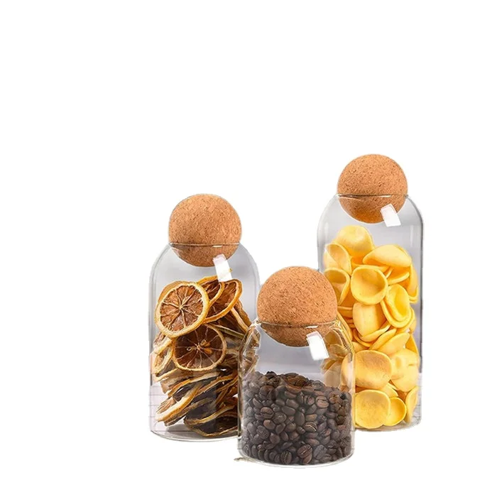 Clear Mini Empty Glass Spice Jar 5ml 8ml 10ml 12ml 15ml 20ml 25ml 30ml 35ml glass bottles With Cork Lid