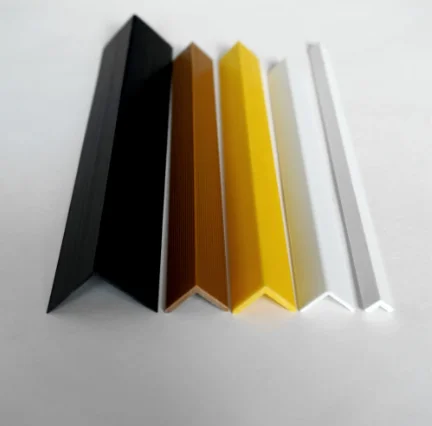 Edge Banding L Shape Plastic wall angle protector profile plastic 90 degree plastic pvc rigid angle cover pvc guards corner trim
