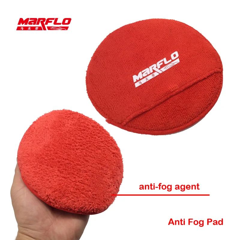 BT-6015 Car Wax  Anti-fog Microfiber Towel Auto Detailing Pad with Finger Pocket  Wholesale Microfiber Red Glove Polishing Pads