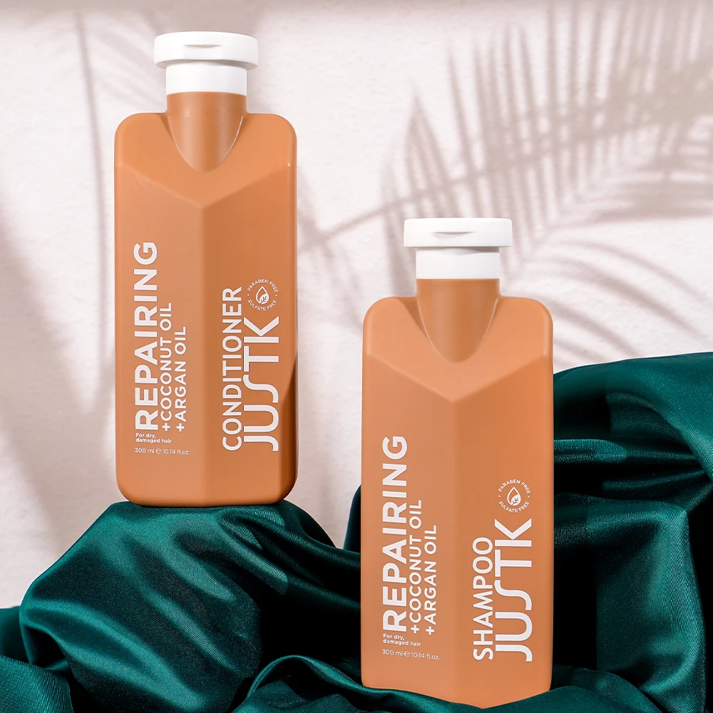 OEM Vegan Repairing Herbal Shampoo Coconut Oil Shea Butter Hair Moisturizing Deep Repair Argan Oil Shampoo and conditioner