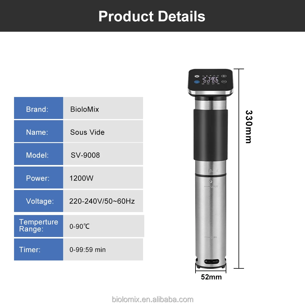Electric 1300W Machine Immersion Circulator Thermal Immersion Machines Sac appareil cuisson Sous Vide Slow Cooker WIFI 2022