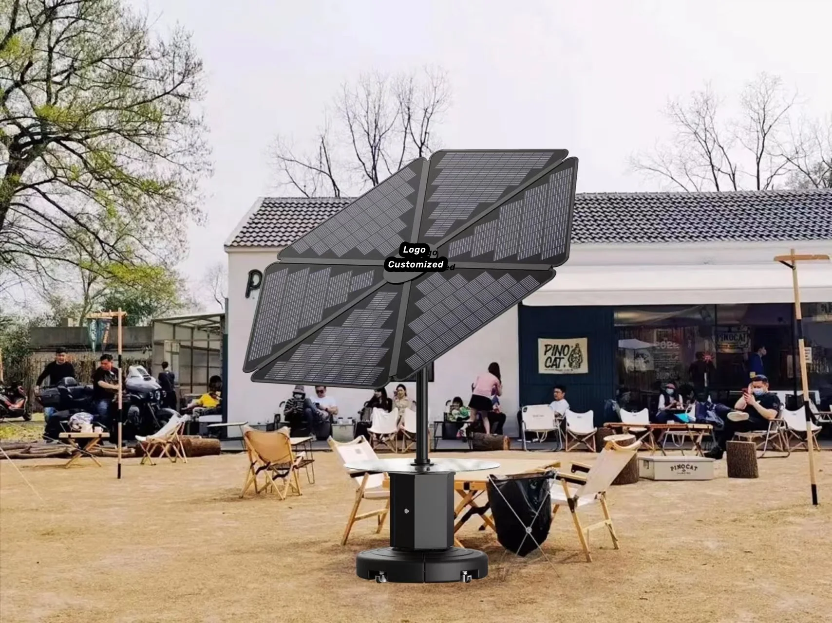 New Design 600W On Grid Solar System Sunflower Power Plant Solar Sun Flower Panel Energy System