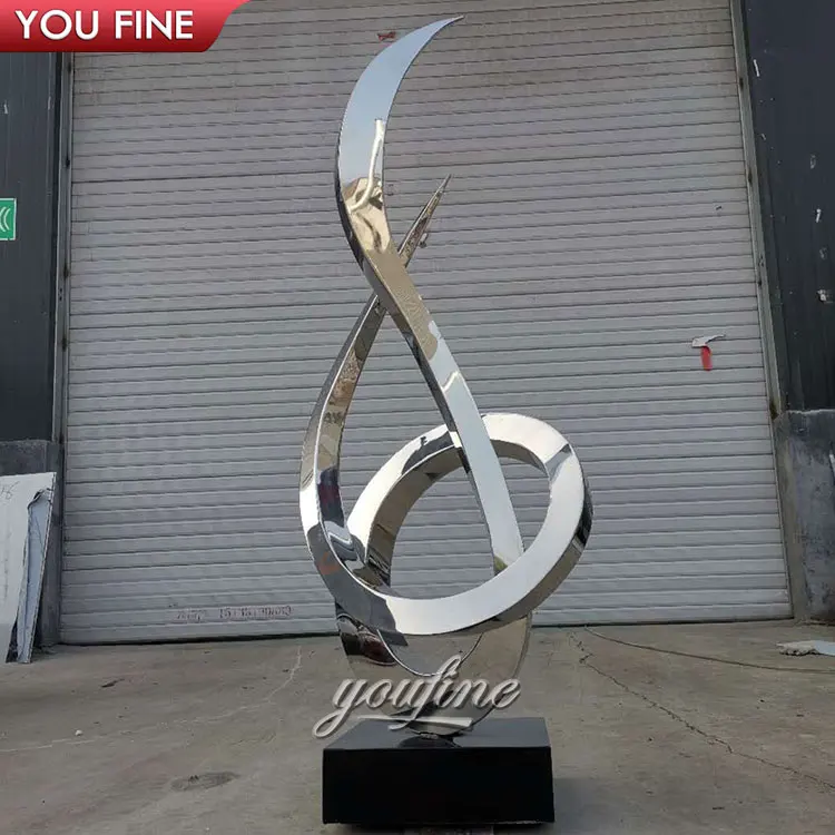 Mirror Polished Stainless Steel City Sculpture