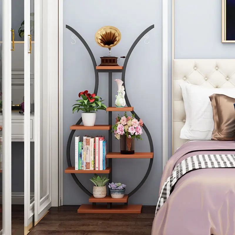 Wholesales Flower Stand Living Room Floor Wrought Iron Multi-Layer Rack Home Flower Plant Display Rack Stand
