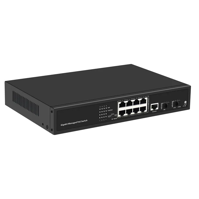 Sunsoont 8 Port Gigabit SNMP IGMP L2 POE Watchdog SFP Optical Fiber Management managed POE Switch