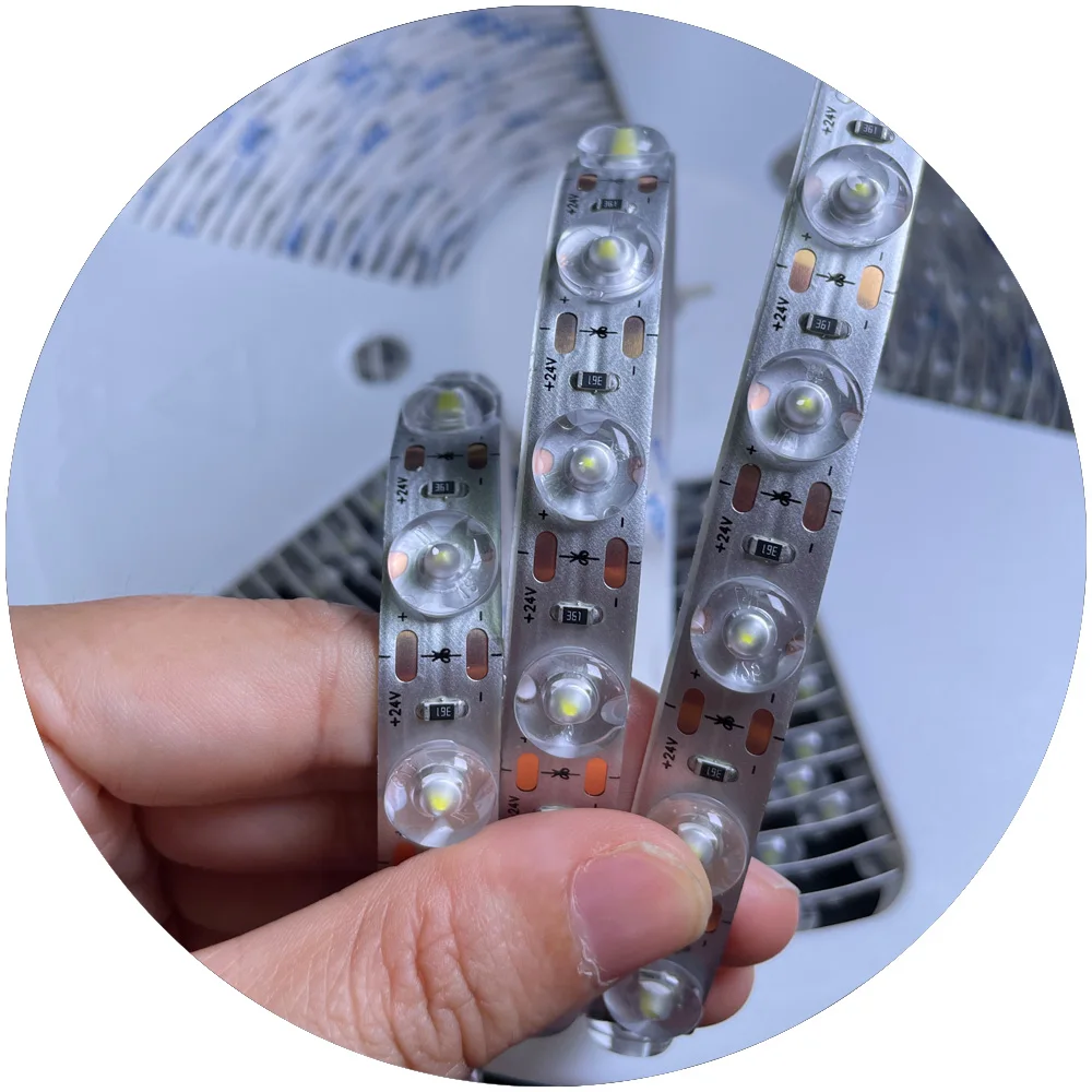 1 светодиод DC24V SMD2020 48 светодиодов 54 объектив 160 градусов 11 мм ширина 4 6 Высота затеняющая Гибкая полоса для алюминиевого профиля