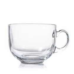 Wholesale Mugs Milk Tea Breakfast Cereal Coffee Glass Cup with Bamboo Lid