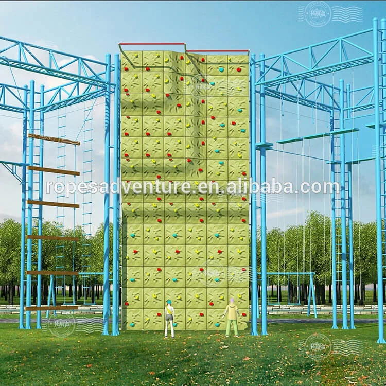 moving rock fiberglass climbing wall indoor playground