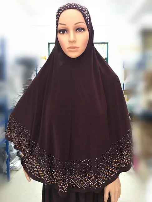 2020 new design gold stones and crystals muslim hijab women prayer hijab XDH053
