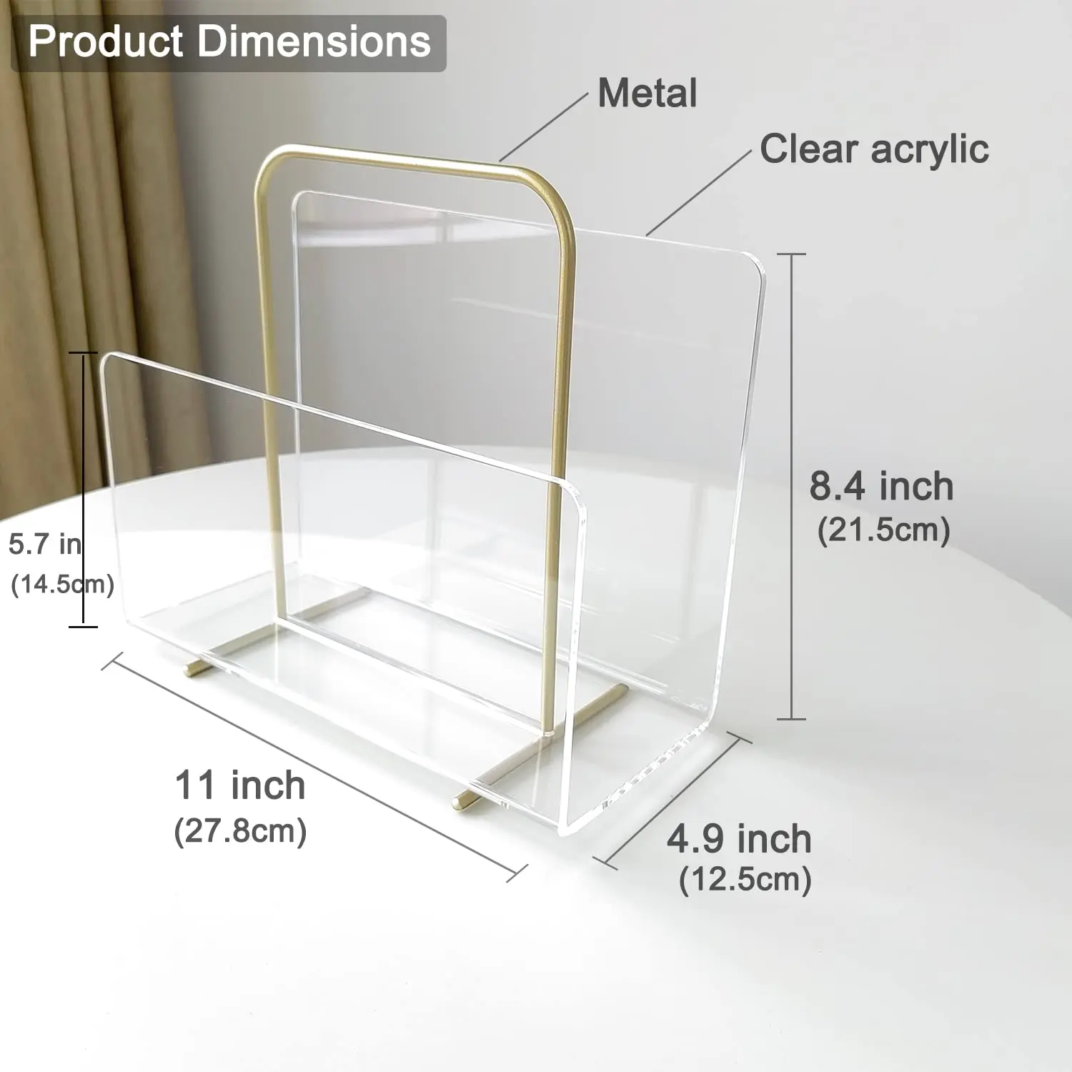Wholesale Transparent Magazine Rack Acrylic Newspaper Holder Wall Mounted Magazine Holder